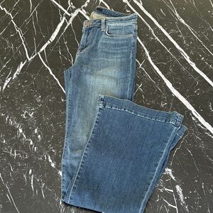 J Brand Medium Blue Denim Jeans with Contrast Topstitching